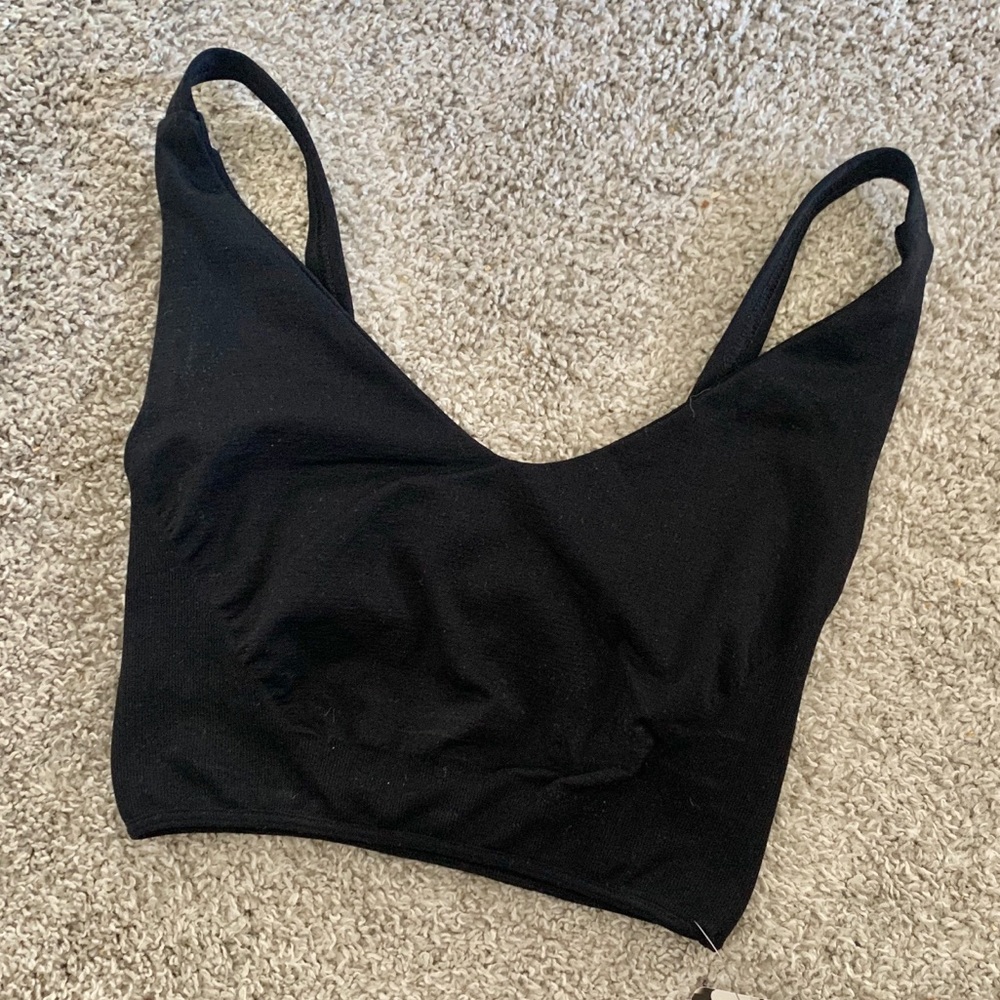 NWT Free People Be First Sports Bra - M/L black